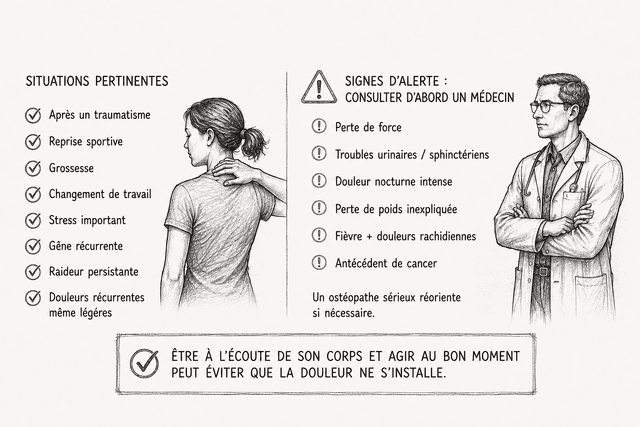 Quand consulter un ostéopathe