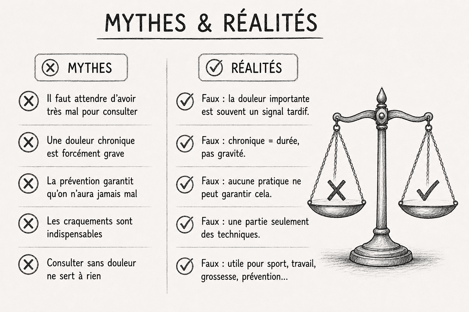 Mythes et réalités sur la consultation ostéopathique